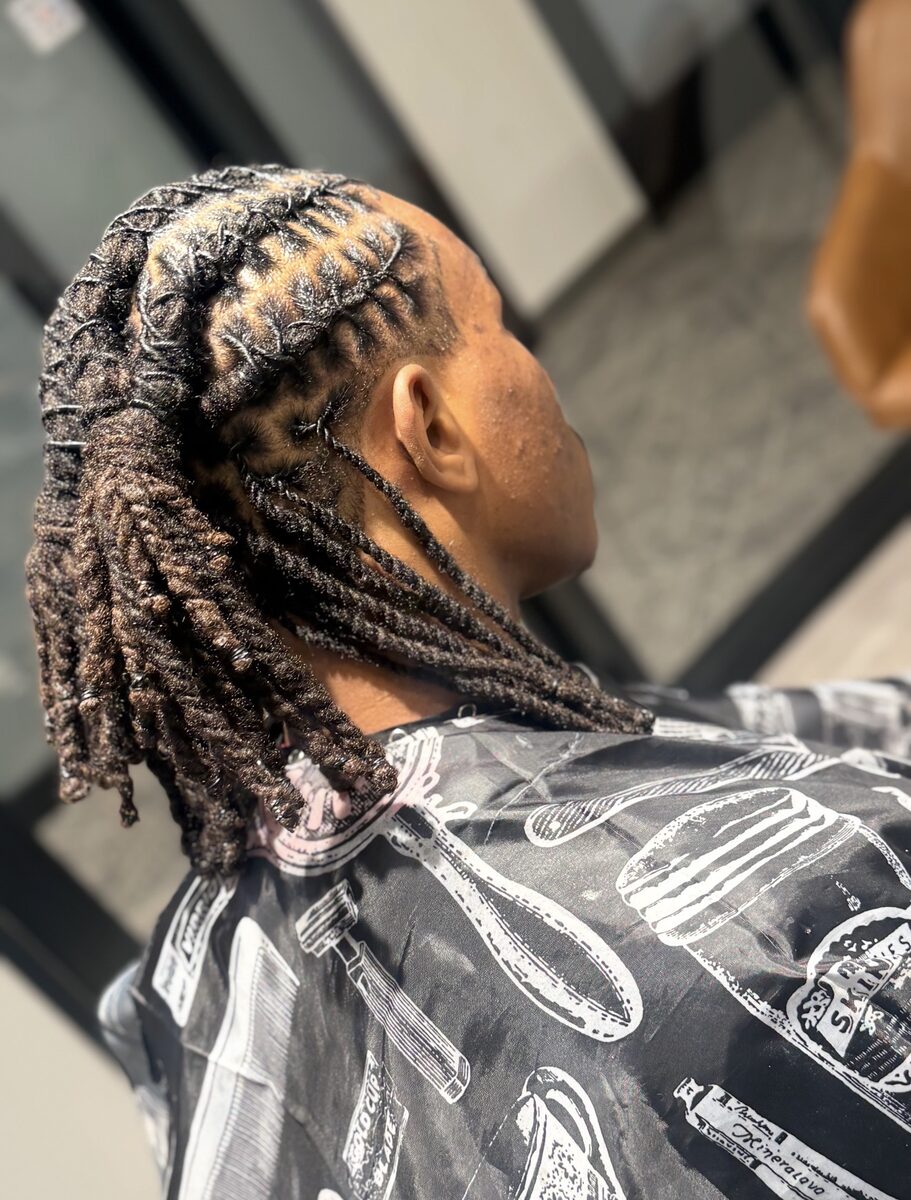 Fresh loc retwist and shape-up at Bud Kutz